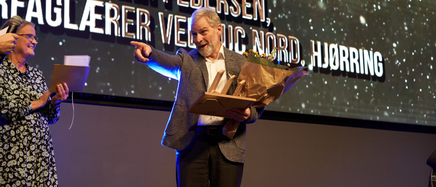 Murerfaglærer Finn Pedersen fra Hjørring fik Byggeriets Faglærerpris for sin innovative tilgang. 